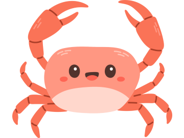Muursticker krab