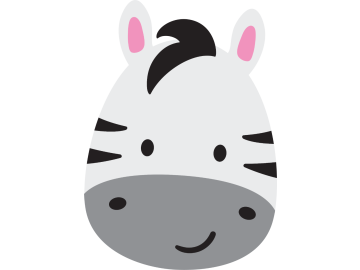 Muursticker zebra hoofd