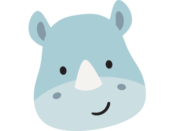 Muursticker neushoorn