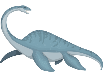 Muursticker dinosaurus water