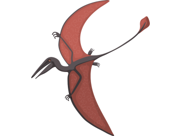 Muursticker dinosaurus met vleugels