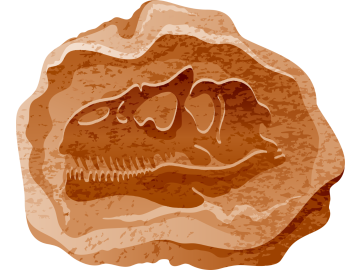 Muursticker fossiel dino