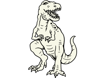 Muursticker trex met mascara