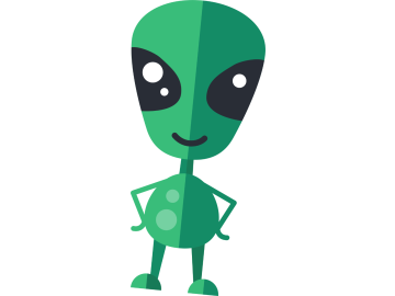 Muursticker alien