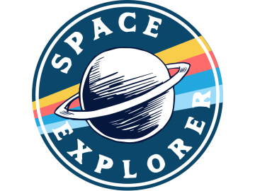 Muursticker space explorer badge