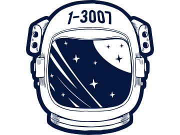 Muursticker astronaut helm
