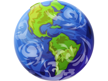 Muursticker planeet aarde