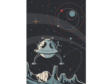 Muursticker ruimte art 1