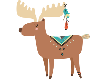 Muursticker versierd eland