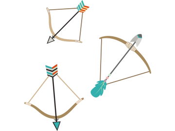 Muursticker pijl en bogen