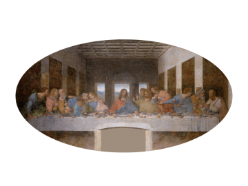 Muursticker het laatste avondmaal rond