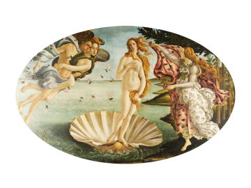 Muursticker de geboorte van venus rond