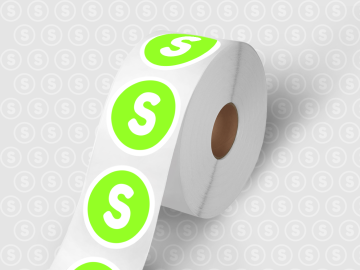 Fluorescerende stickers op rol