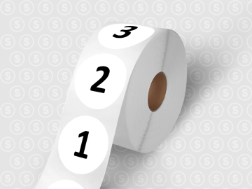 Oplopend genummerde stickers op rol