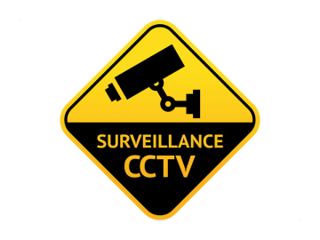 Camera bewaking CCTV ruit geel