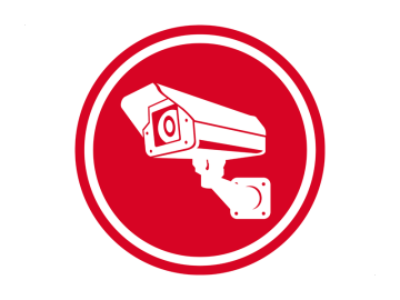 Camera bewaking rond rood