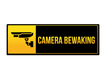 Camera bewaking rechthoek geel