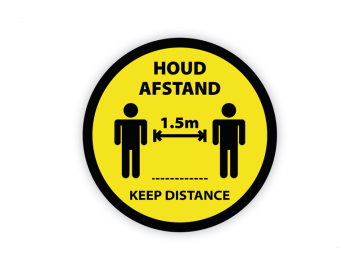 Corona pictogrammen houd afstand 1,5 meter