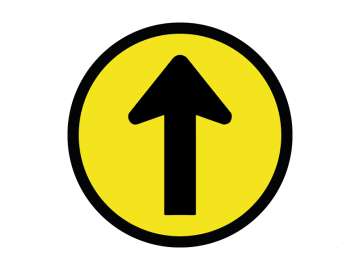 Corona pictogrammen volg pijl