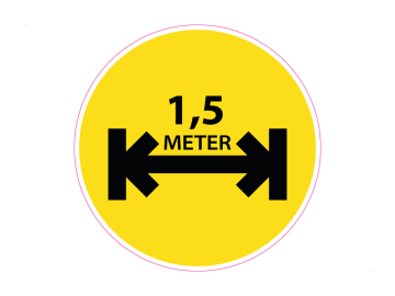 Corona pictogrammen afstand van elkaar 1,5 meter