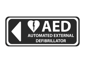 Veiligheid AED vol zwart links