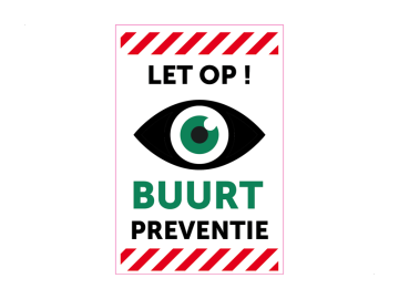Beveiliging let op buurt preventie oog