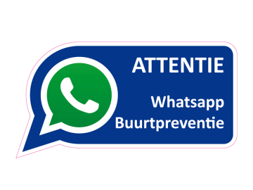 Beveiliging buurtpreventie whatsapp blauw