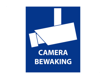 Beveiliging camera bewaking blauw met wit