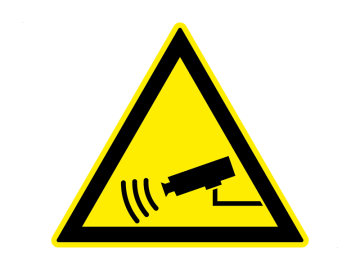 beveiliging camera driehoek geel