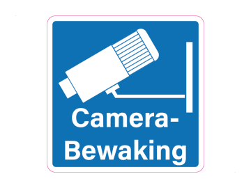 Beveiliging camera bewaking vierkant blauw