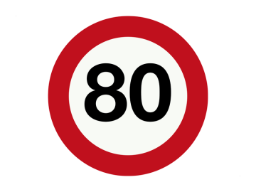 80 km/uur weg