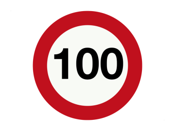 100 km/uur weg